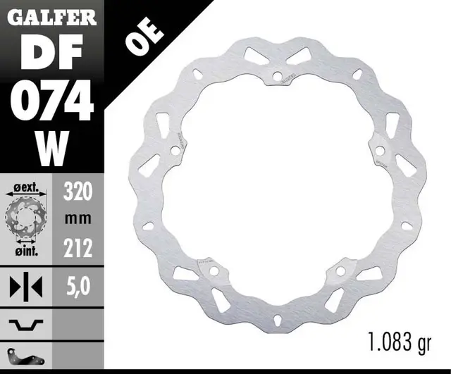 Galfer Bremseskive, Fast, 320x5mm 