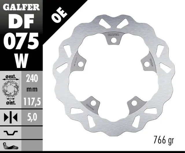 Galfer Bremseskive, Fast, 240x5mm 