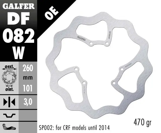 Galfer Bremseskive, Fast, 260x3mm 