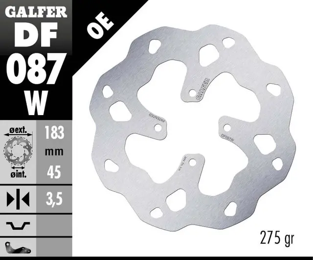 Galfer Bremseskive, W, Fast, 183x3.5mm 