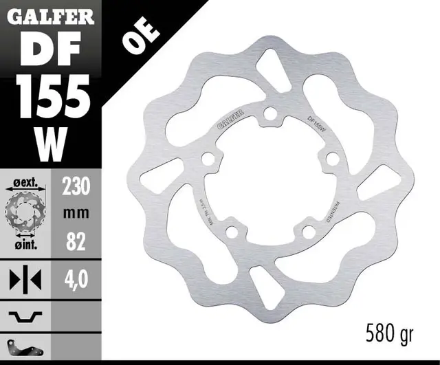 Galfer Bremseskive, W, Fast, 230x4mm 