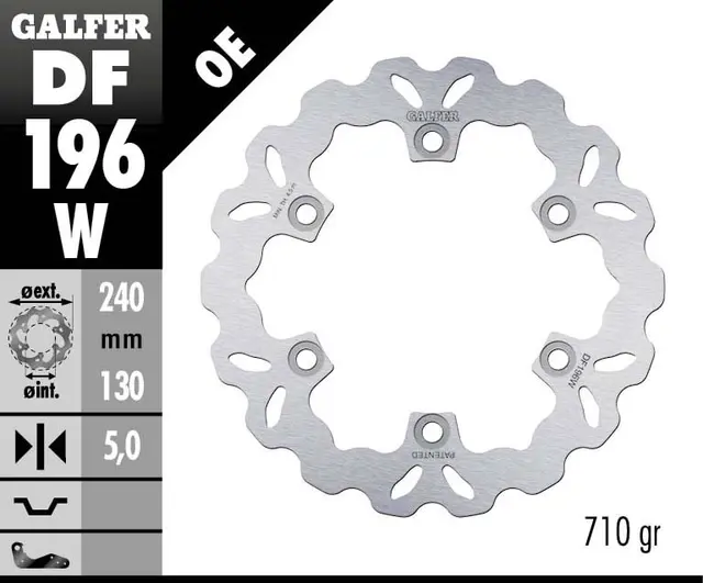Galfer Bremseskive, W, Fast, 240x5mm 