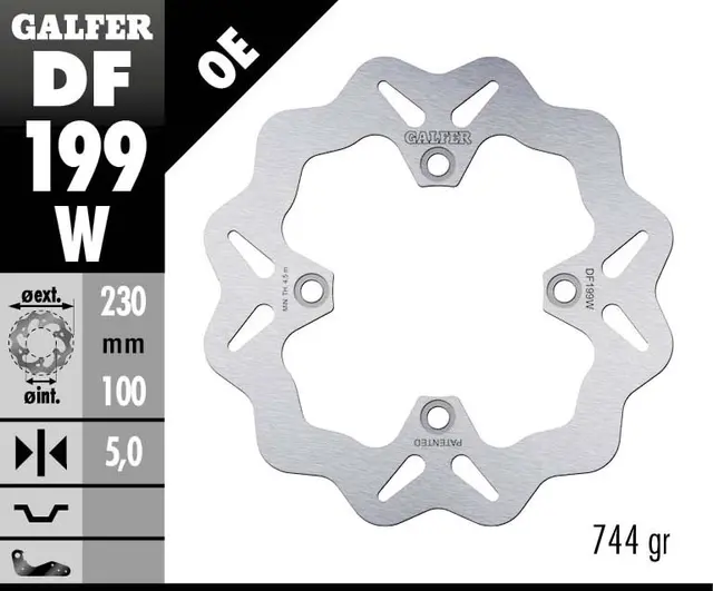 Galfer Bremseskive, W, Fast, 230x5mm 