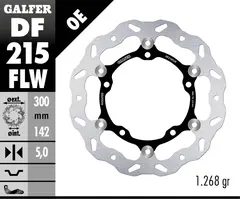 Galfer Bremseskive W, Flytende (C. Stål) 300x5mm
