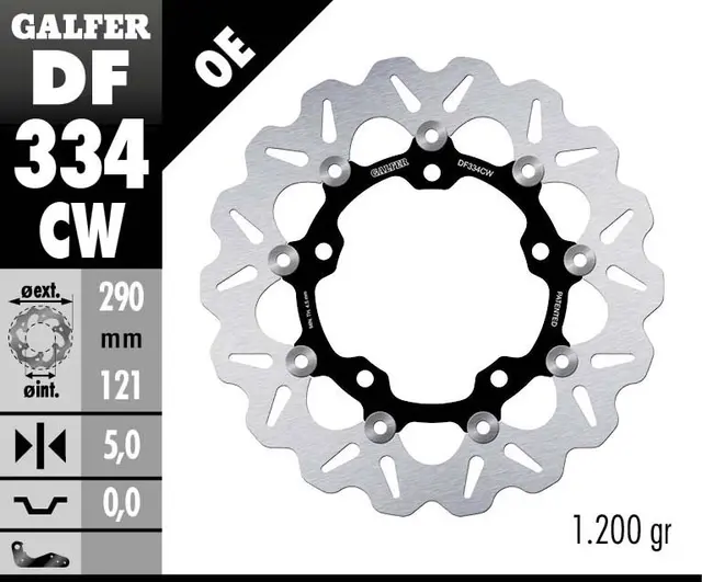 Galfer Bremseskive W, Flytende Kompl. (C. Alu.) 290x5mm 