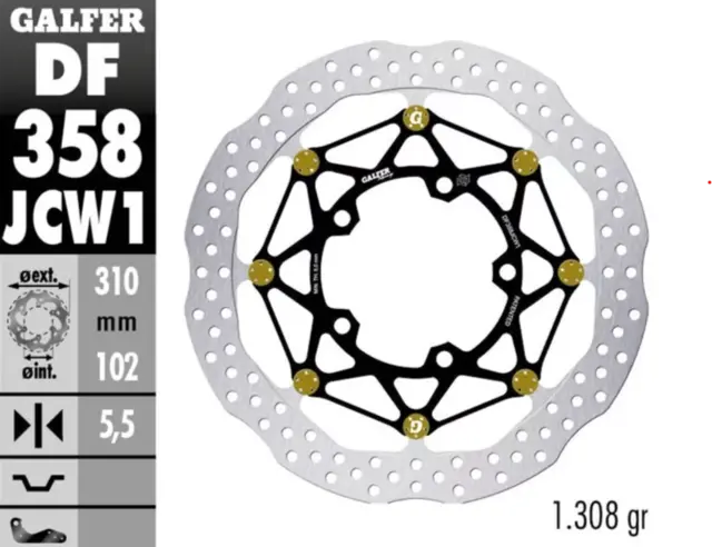 Galfer Bremseskive W Floatech Racing310X5.5mm 