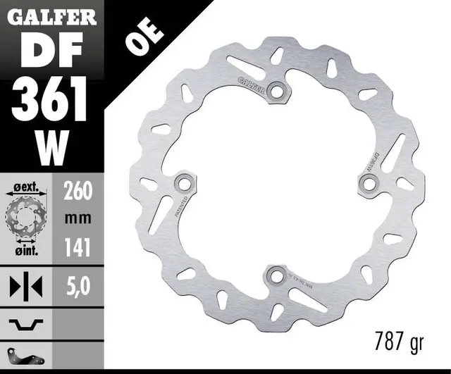 Galfer Bremseskive, W, Fast, 260x5mm 