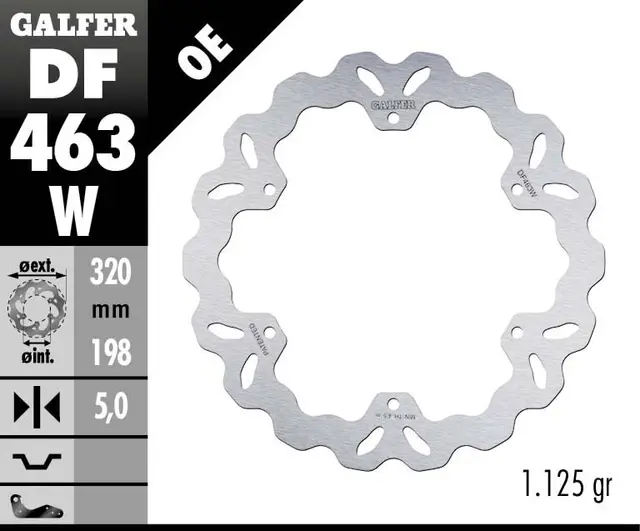 Galfer Bremseskive, W, Fast, 320x5mm 