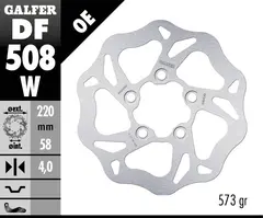 Galfer Bremseskive, W, Fast, 220x4mm