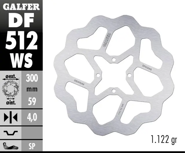 Galfer Bremseskive W, Fast 