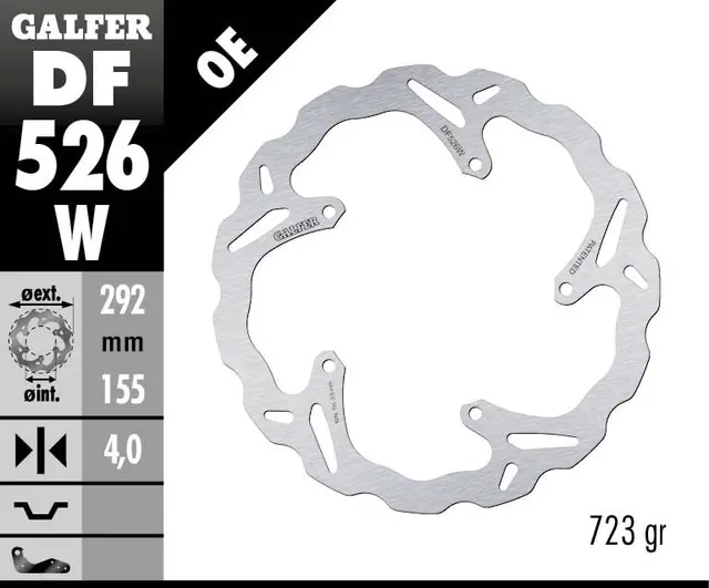 Galfer Bremseskive, W, Fast, 292x4mm 