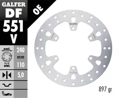 Galfer Bremseskive, Fast, Rund, 240X5mm