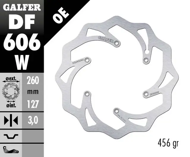Galfer Bremseskive, W, Fast, 260x3,2mm 