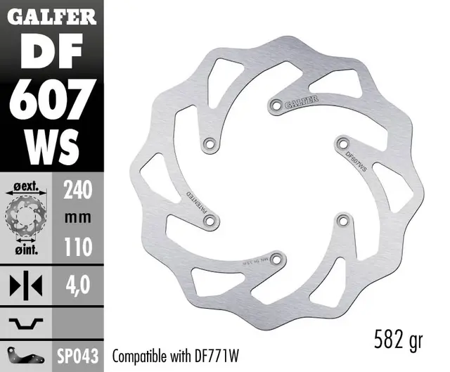 Galfer Bremseskive W, Fast Oversize ø240X4mm 