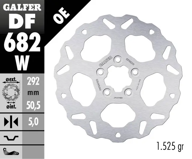 Galfer Bremseskive, W, Fast, 292x5mm 