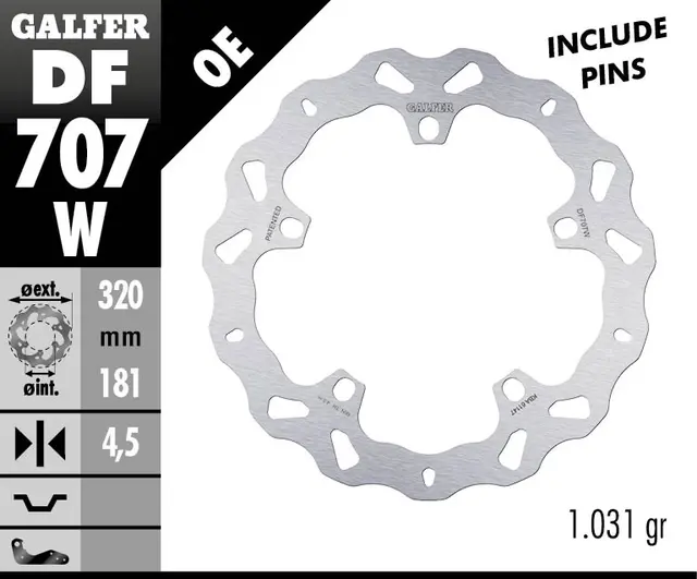Galfer Bremseskive, W, Fast, 320x4.5mm 