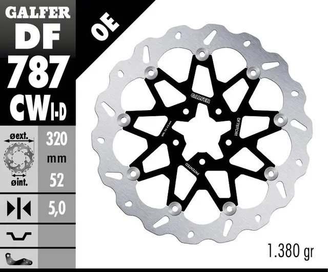 Galfer Bremseskive W, Flytende Kompl. Venstre (Alu. C.) 320x5mm 