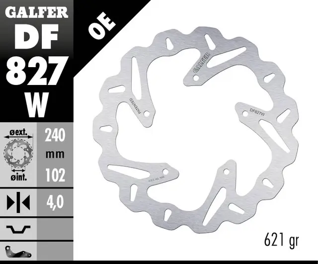 Galfer Bremseskive, W, Fast, 240x4mm 