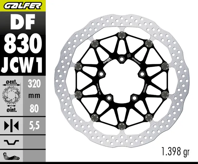 Galfer Bremseskive W Floatech Racing320X5.5mm 