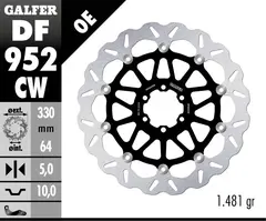 Galfer Bremseskive W, Flytende Kompl. (C. Alu.) 330x5mm