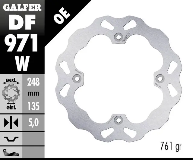 Galfer Bremseskive - Can-Am 248x5mm Maverick X3 (Bak) 2017 