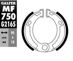 Galfer Bremsesko, MF - MBK GZ 750