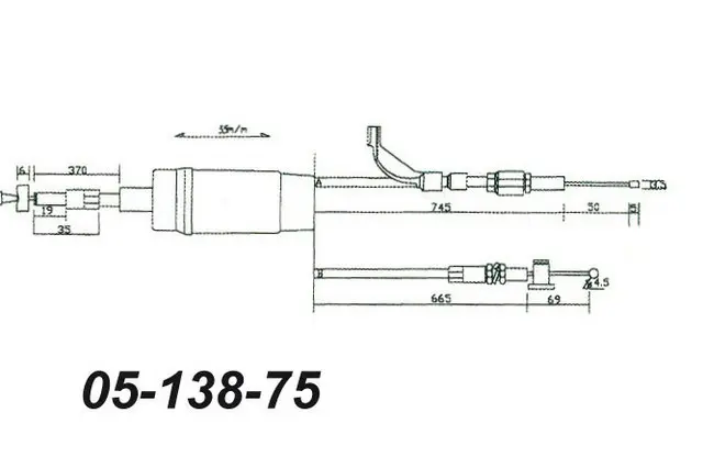 Gasswire Ski-Doo Tundra II LT, R 1996-01, 414935600 
