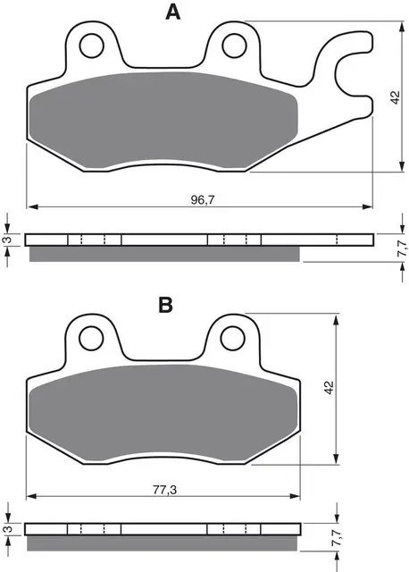 Goldfren Bremseklosser - Honda/Suz/Yama+ Klosser front 