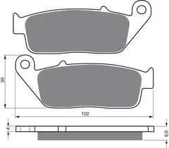 Goldfren Bremseklosser - Honda/Yamaha+ Klosser bak
