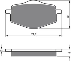 Goldfren Bremseklosser - Beta/Yamaha+ Klosser front
