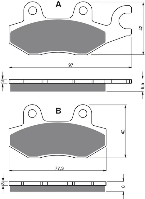 Goldfren Bremseklosser - Honda/Kawasaki+ Kvalitetsklosser for de fleste forhold 