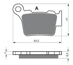 Goldfren Bremseklosser - GG/HQ/KTM 65cc MC/SX/TC65 2023->, Front