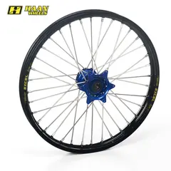 Haan Framhjul 17x3,50- Yamaha Tenere/XTZ Sort Felg/Eiker, Bl&#229;tt Nav/Nippler