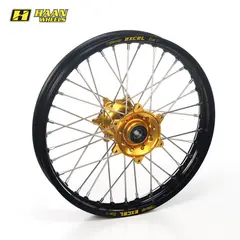 Haan Bakhjul FT - 19x3.00 - RMZ 450 Svart Ring, Gull Nav, Flat Track