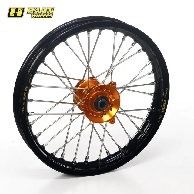 Haan Framhjul 19x3,00 - KTM 790->1290cc Svart Ring/Eiker, Oransje Nav/Nippler 