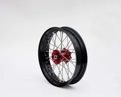 REX 19x2,15 Gas Gas Bakhjul - 22mm aksel Sort Felgring, Rødt Nav, MC/MC-F 2024->