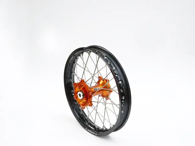 REX 19x2,15 HQ/KTM Bakhjul - 22mm aksel Sort Ring, Oransje Nav SX-F/TC/FC 23-> 