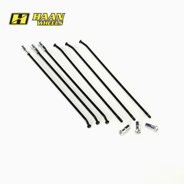 Haan Eikesett (Haan) - 17x3,50, SM GG/HU/HQ/KTM,Sorte eiker,Oransje Nippler 