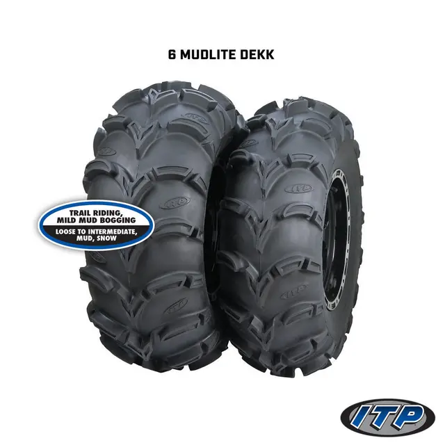 Hjulpakke 3 - Polaris 6x6 - 27"/14" ITP MudLite XL NHS, ITP SS212 