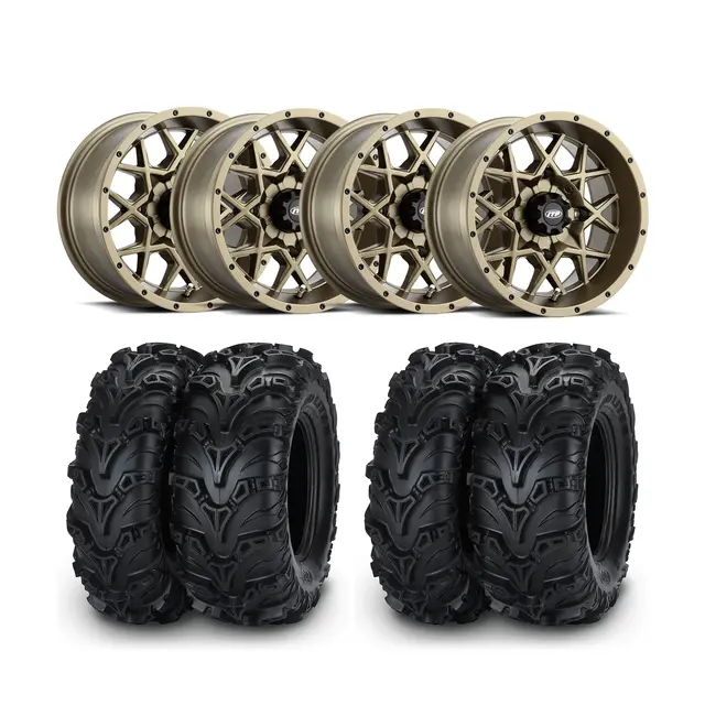 Hjulpakke 18 - Can-Am 4x4 - 28"/14" ITP Mud Lite 2 E4, ITP Hurricane Bronse 