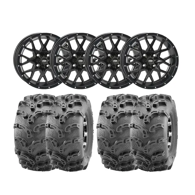 Hjulpakke 56 - Japanske 4x4 Wanda P375 E4, ITP Hurricane - Sort 