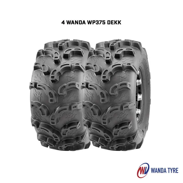 Hjulpakke 56 - Japanske 4x4 Wanda P375 E4, ITP Hurricane - Sort 