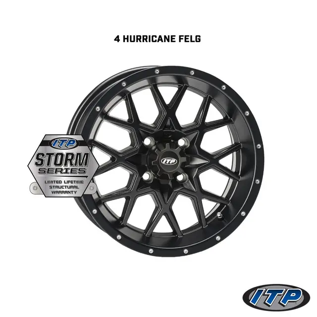 Hjulpakke 56 - Japanske 4x4 Wanda P375 E4, ITP Hurricane - Sort 