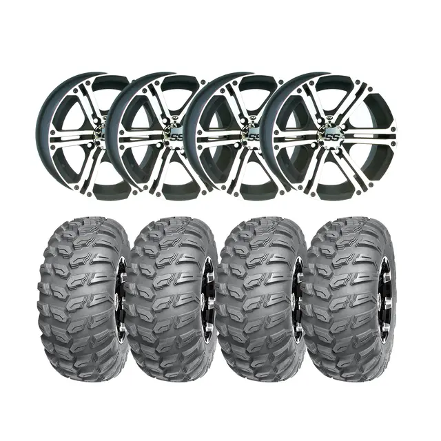 Hjulpakke 60 - Can-Am 4x4 - 25"/12" Wanda P3035, ITP SS212 - Matt Sort 