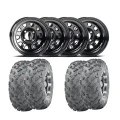 Hjulpakke 96 - Can-Am 4x4 - 25&#39;&#39;/12&#39;&#39; Wanda WP3006, ITP Delta, Svart St&#229;l