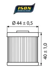 ISON 566 Oljefilter - Kawasaki/Kymco 125-350cc 
