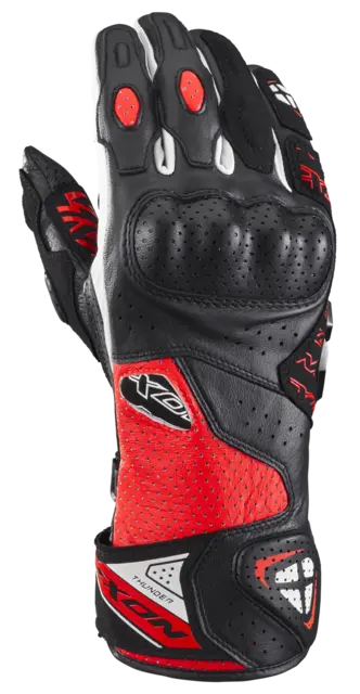 Ixon Thunder Air hansker Sort/rød Ventilert racing/sport hanske 