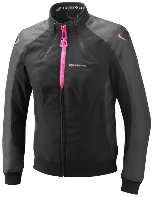 Ixon Siwa Dame jakke Sort/Rosa Superkomfort med stretch, Vanntett 