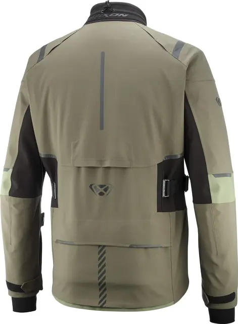 Ixon M-Skeid Adv.jakke Khaki/Sort XDRY 3L laminert Adventure Touring 