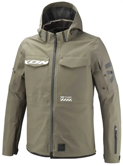 Ixon Square jakke Khaki 3L XDRY 3 vent porter Uttagbart fôr 